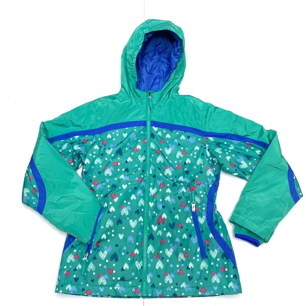 Lands End Youth Girls Winter Jacket & Snow Bib Bundle
